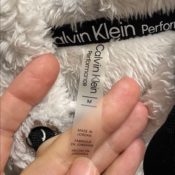 Calvin Klein Performance Cream Fleece Hoodie - Picture 2 of 3